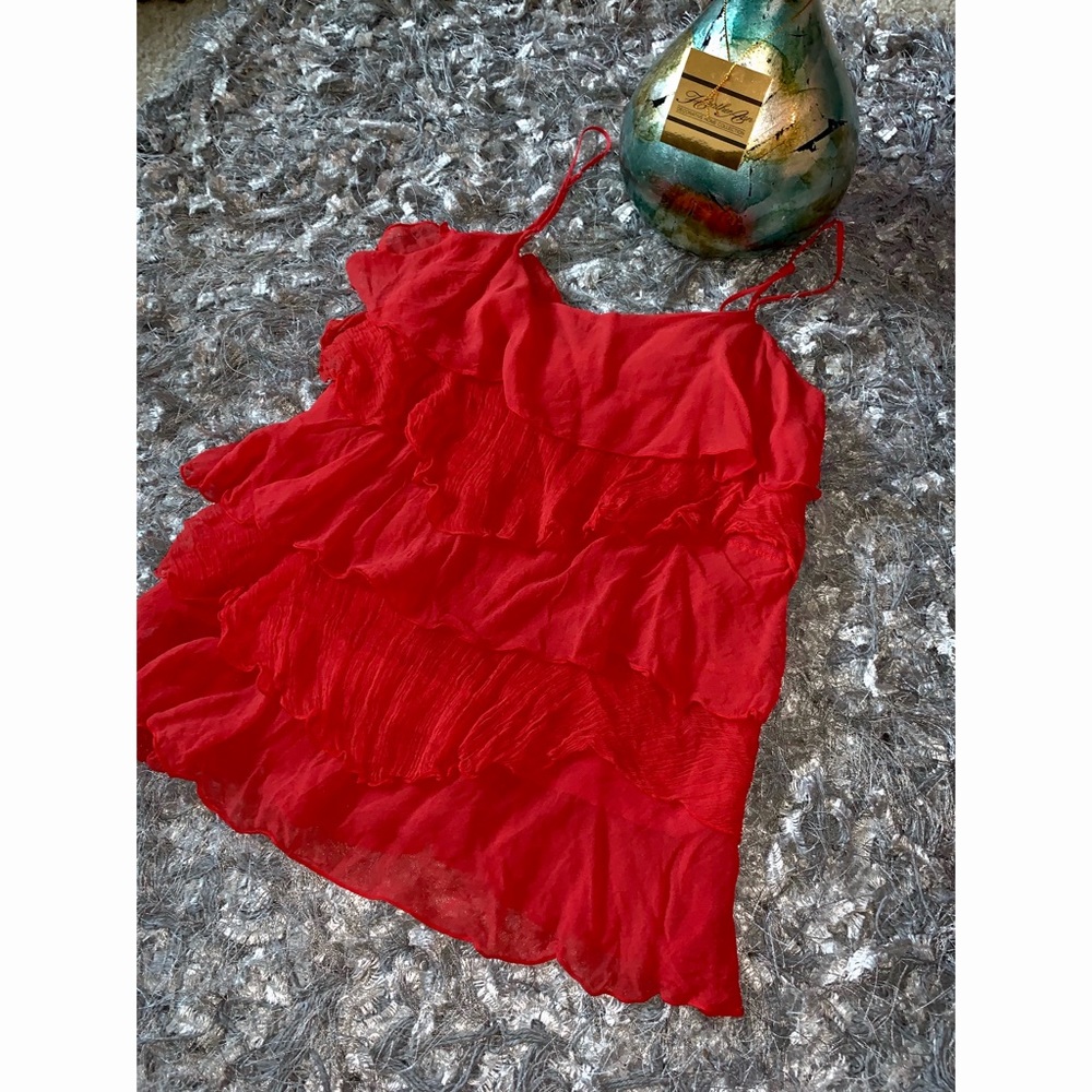 Tangerine Ruffle Tanktop